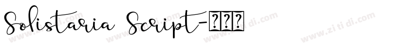 Solistaria Script字体转换